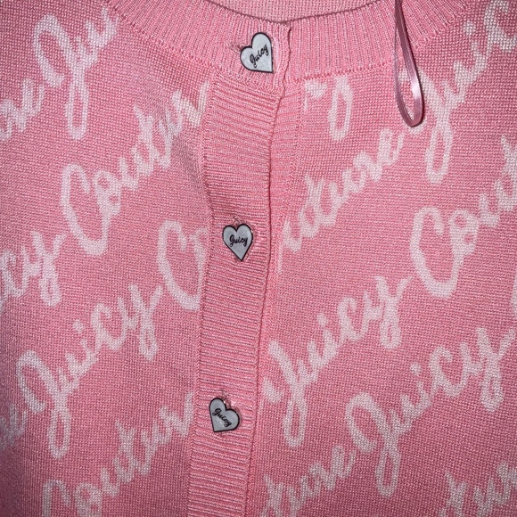 Juicy Couture Women’s Crew Neck Sweater – Medium, Pink & White, Brand NWT - Picture 1 of 10